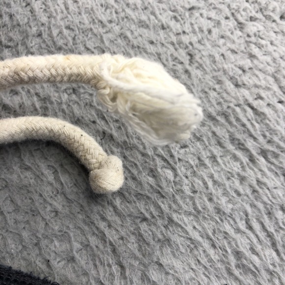 VTG Abercrombie & Fitch Hoodie Mens L Gray Y2K Puff Embroidered Heavy Distressed - Picture 7 of 16